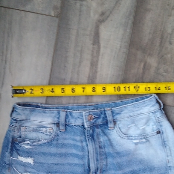 American Eagle Outfitters Distressed Blue Jean Shorts - Picture 6 of 7